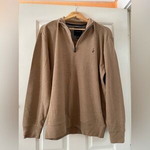 U.S. Polo Assn. Men's Tan Zip-Up Sweater